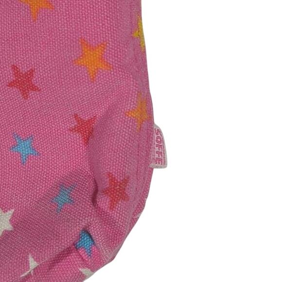 Soffe Pink Denim Stars Over Shoulder Double Strap Tote Bag - Picture 3 of 6